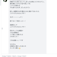 【体験談】　カビ臭いカバンの匂いが💦 　慧一之水